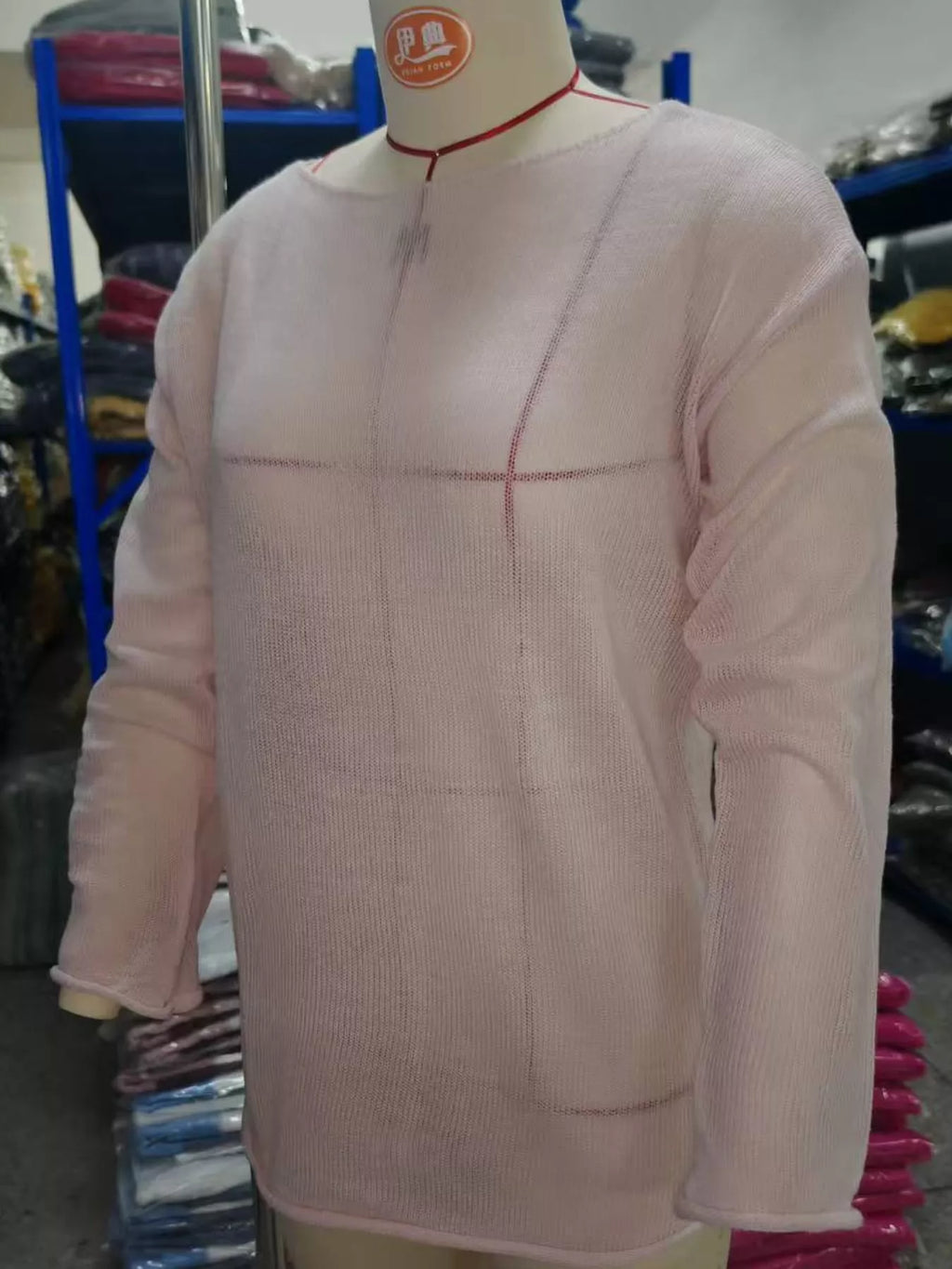 Pink sheer Lightweight Knit Top