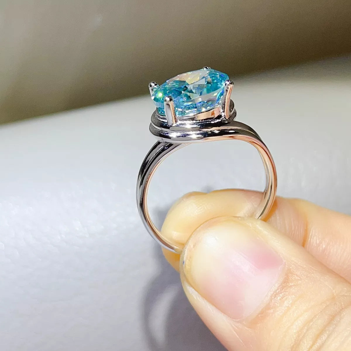 5 Carat 925 Sterling Silver Moissanite Ring