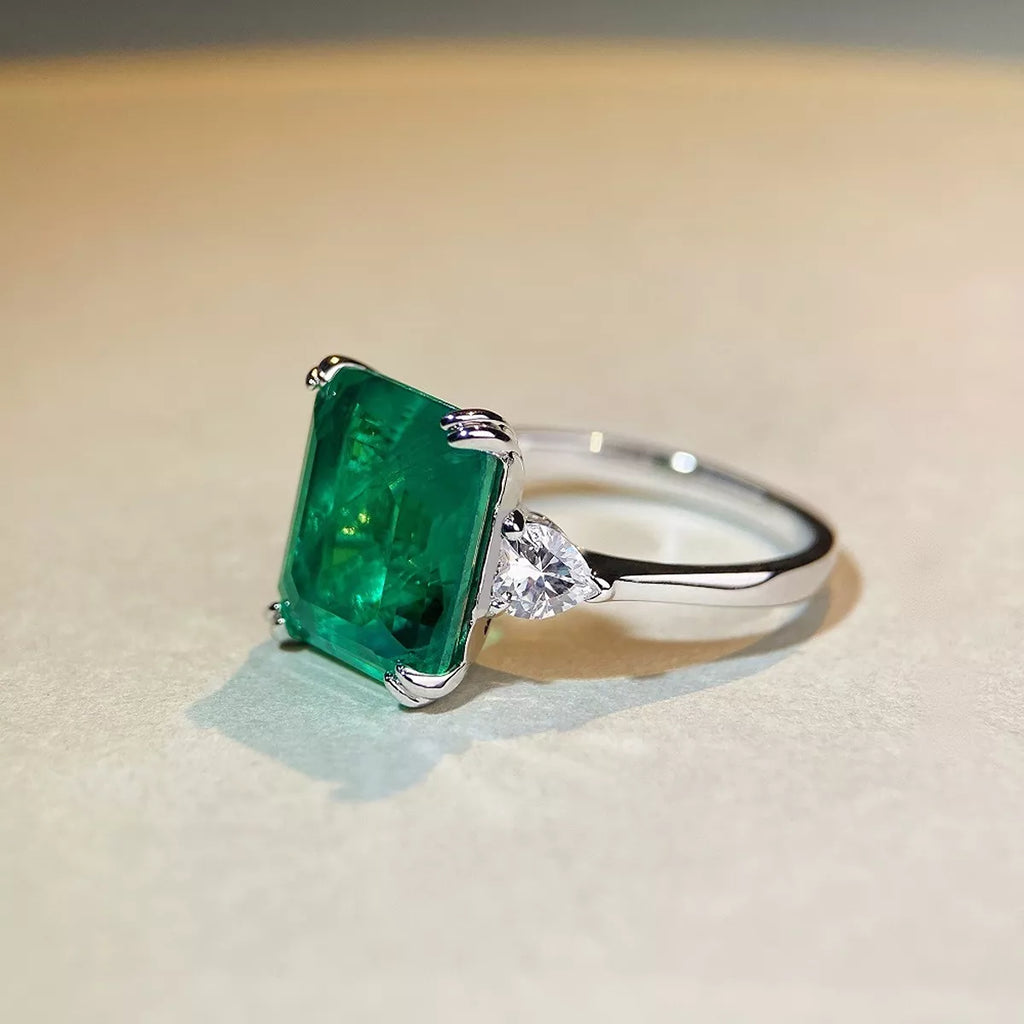 925 Sterling Silver Zircon Geometric Ring