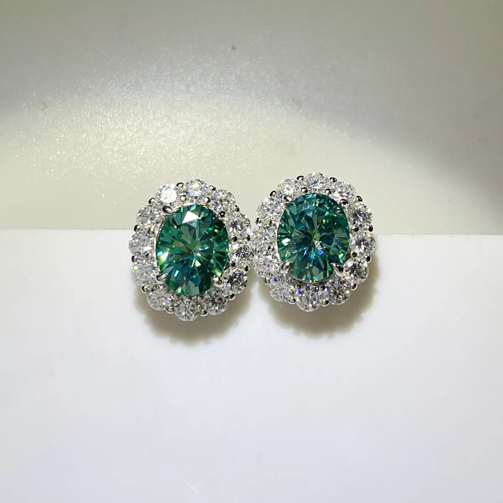 6 Carat Moissanite 925 Sterling Silver Earrings