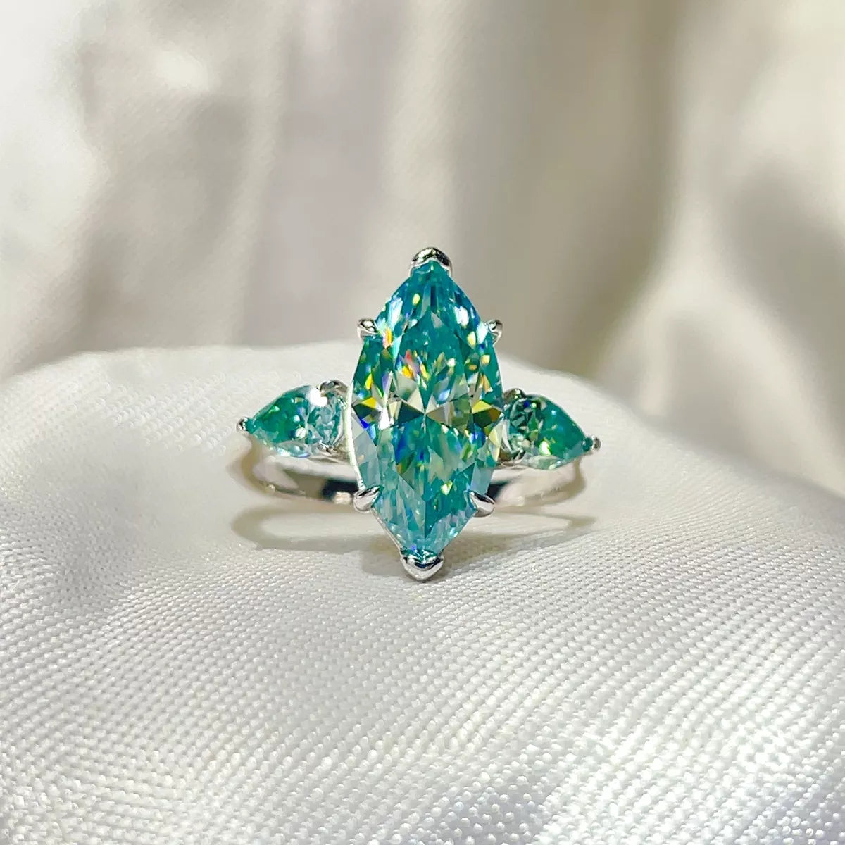6 Carat 925 Sterling Silver Moissanite Ring