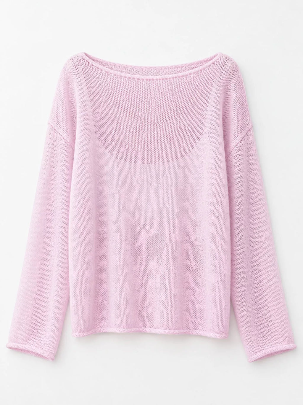Pink sheer Lightweight Knit Top