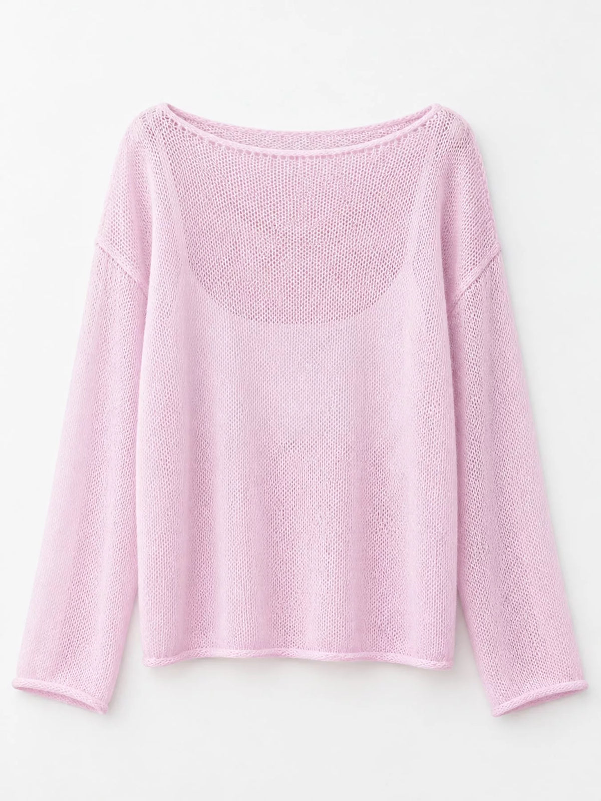 Pink sheer Lightweight Knit Top