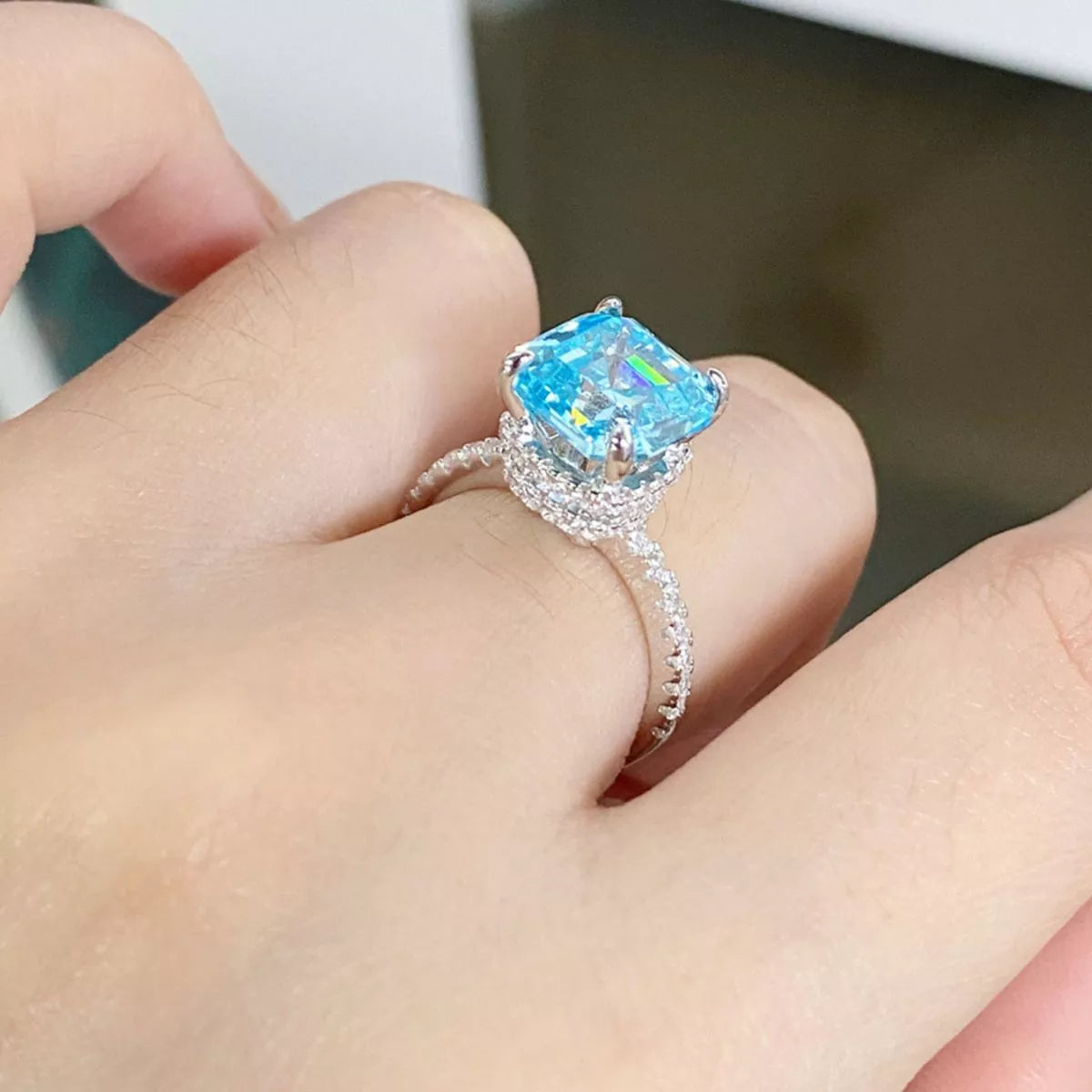 925 Sterling Silver Square Ring