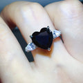 5 Carat 925 Sterling Silver Moissanite Heart Ring