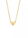 18K Gold-Plated Letter Heart Necklace
