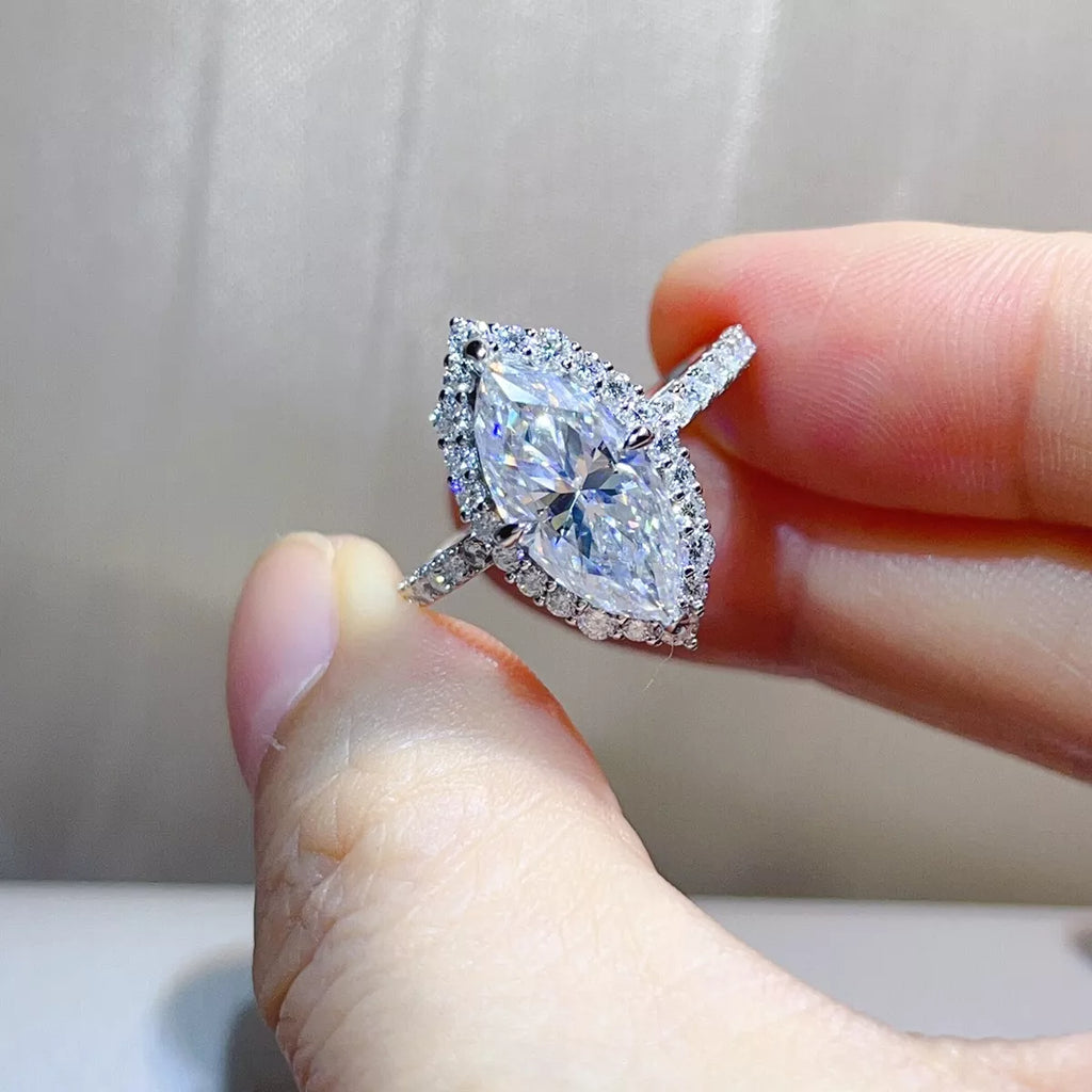 3 Carat 925 Sterling Silver Moissanite Ring