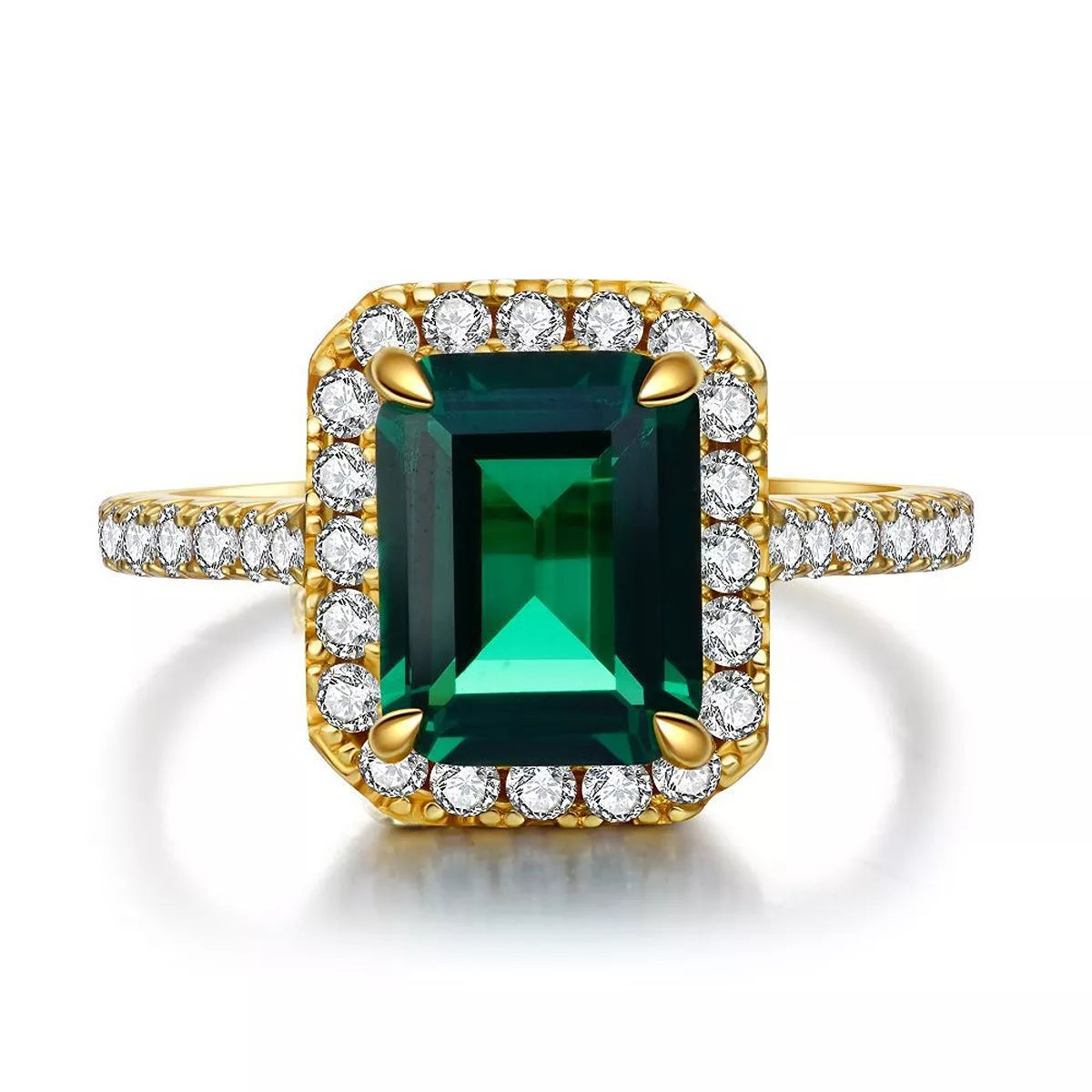 925 Sterling Silver Zircon Geometric Ring