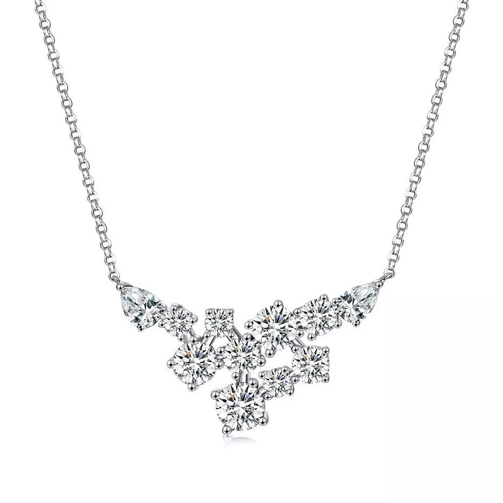 925 Sterling Silver Zircon Pendant Necklace