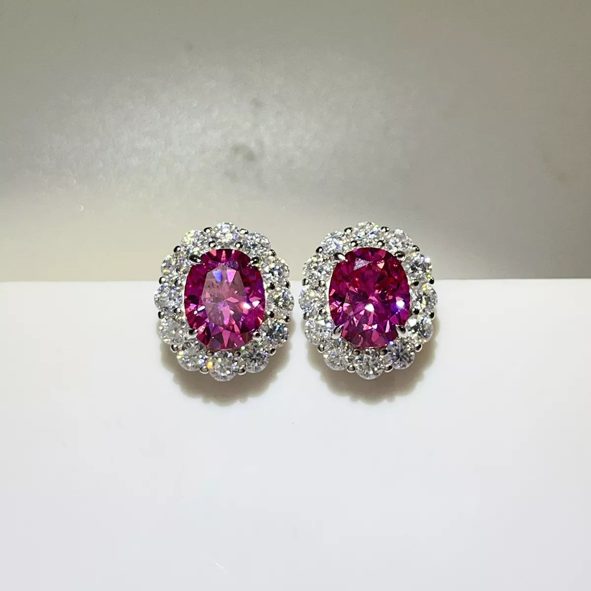 6 Carat 925 Sterling Silver Moissanite Stud Earrings