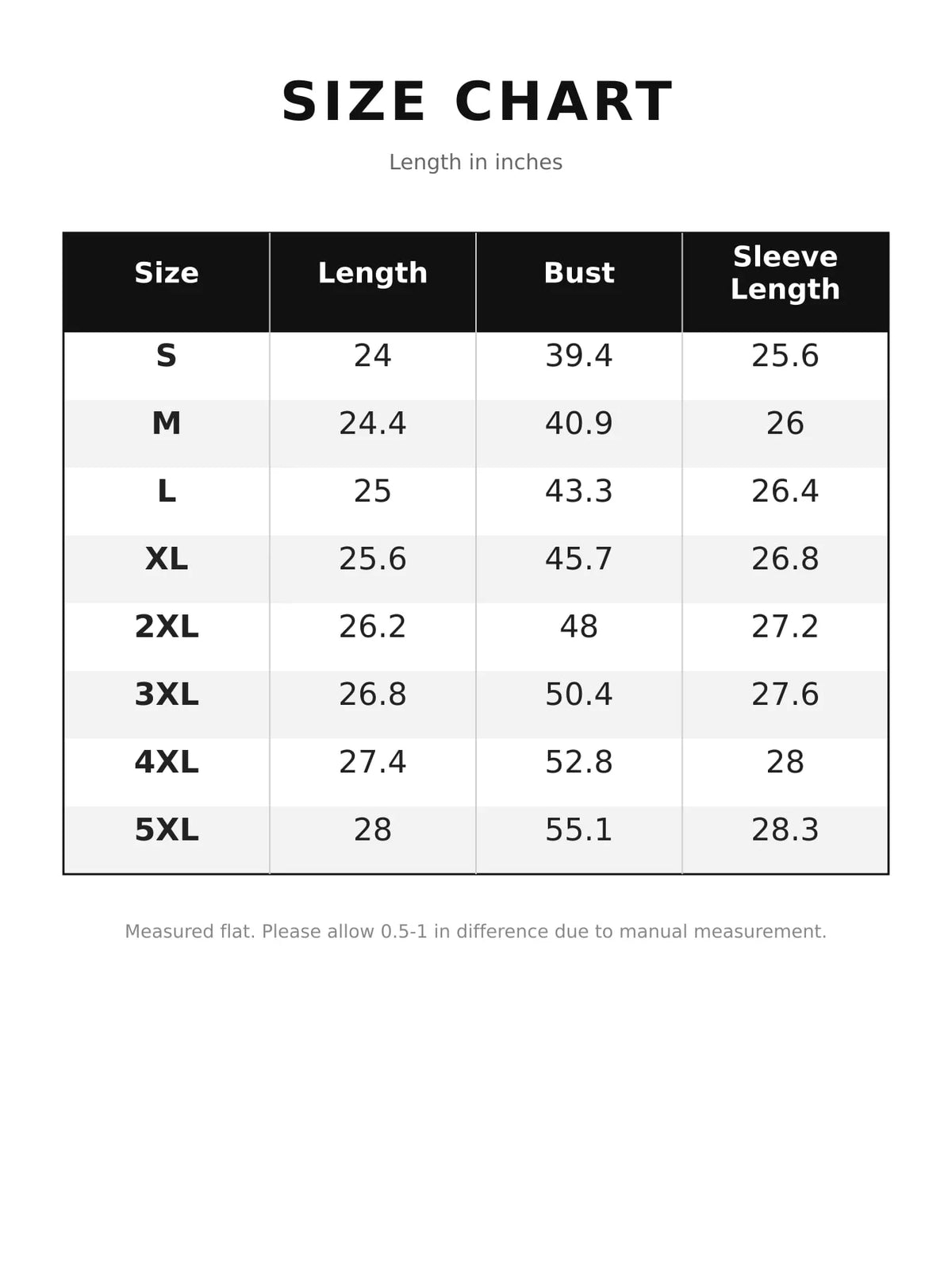 Size chart for waffle knit button detail hoodie