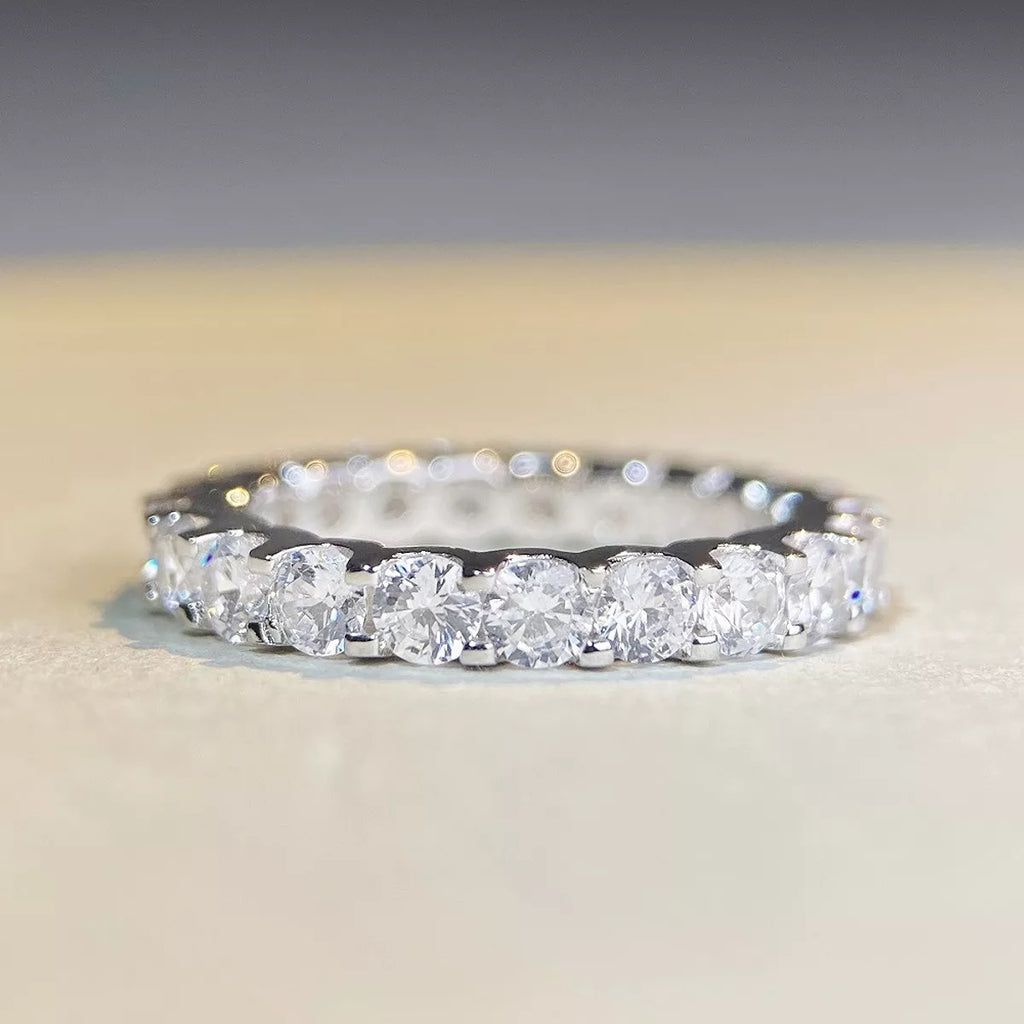 925 Sterling Silver Moissanite Ring