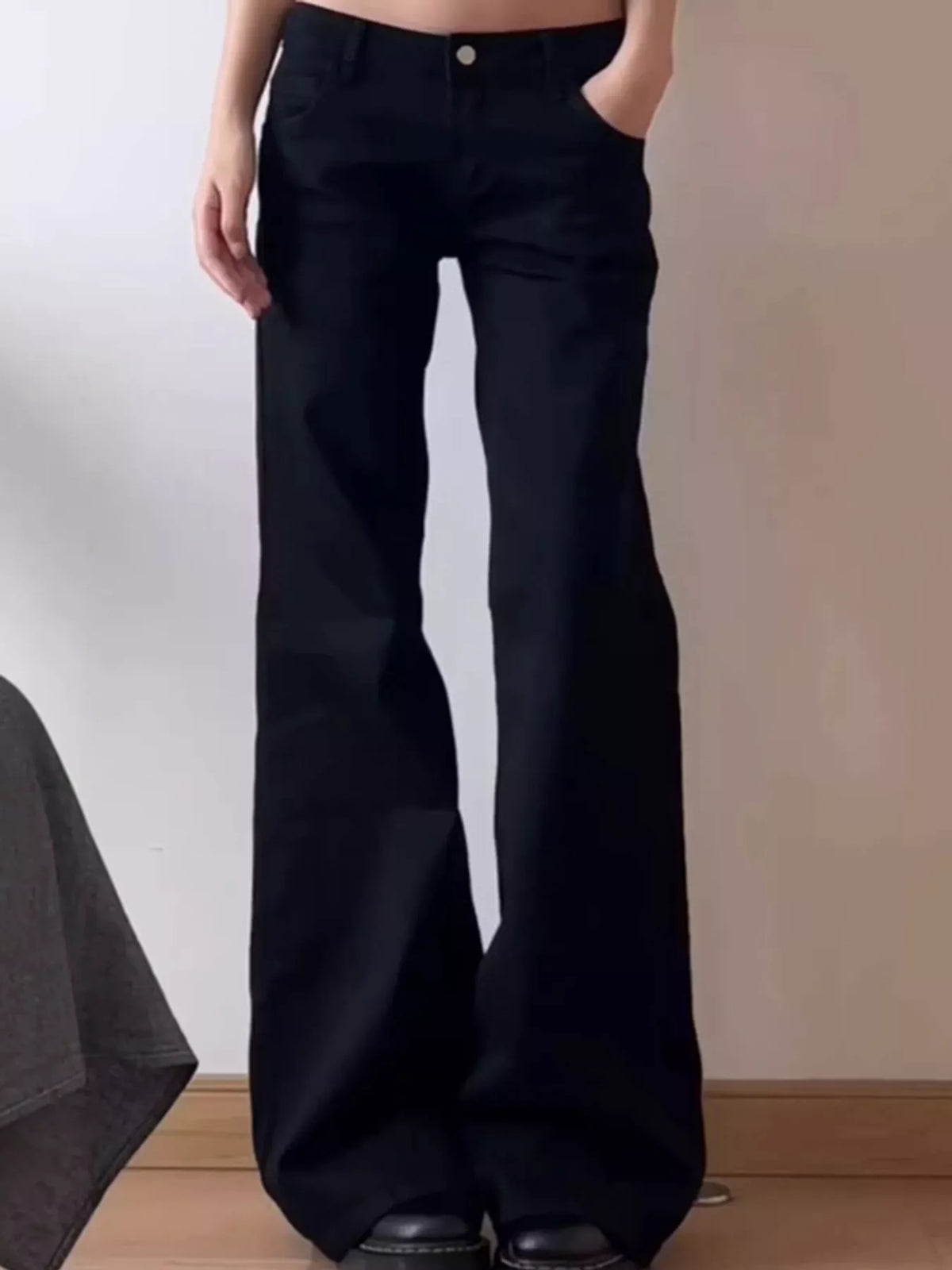 Black flare Jeans with Pockets