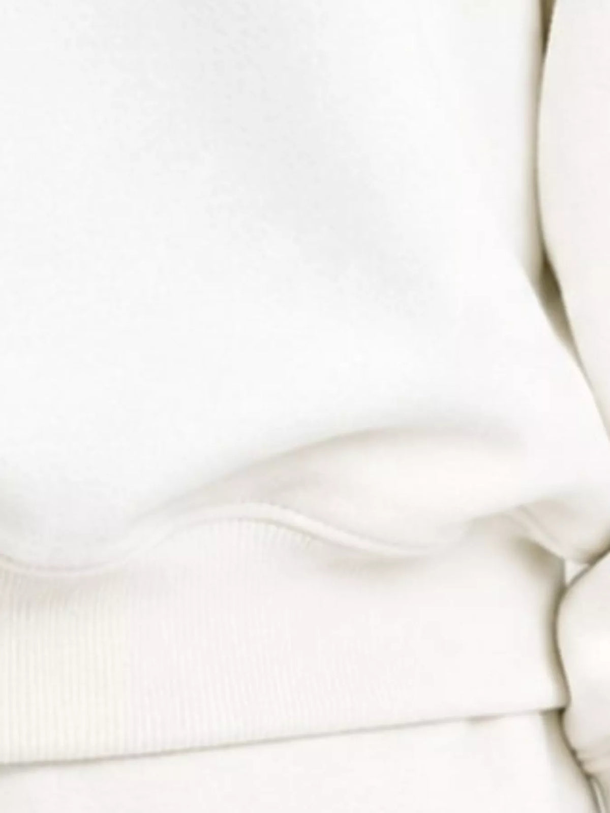 White oversized Dropped Shoulder Sweatshirt — detail view