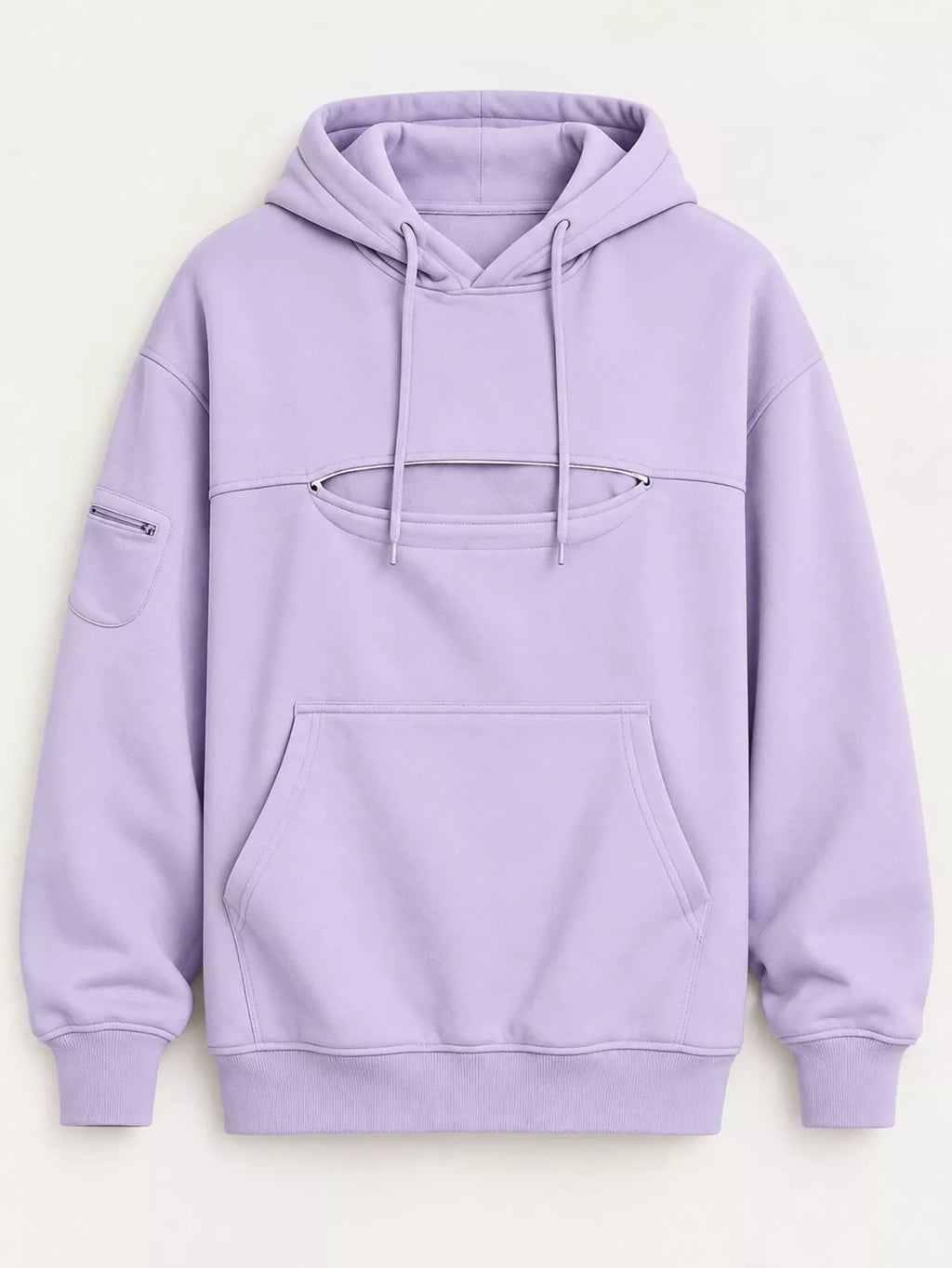 Lavender cat Pouch Drawstring Hoodie