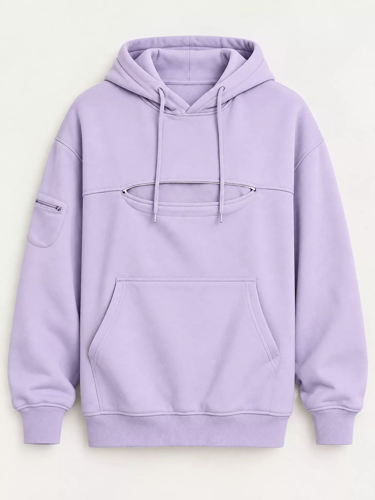 Lavender cat Pouch Drawstring Hoodie