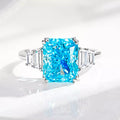 925 Sterling Silver Zircon Geometric Ring