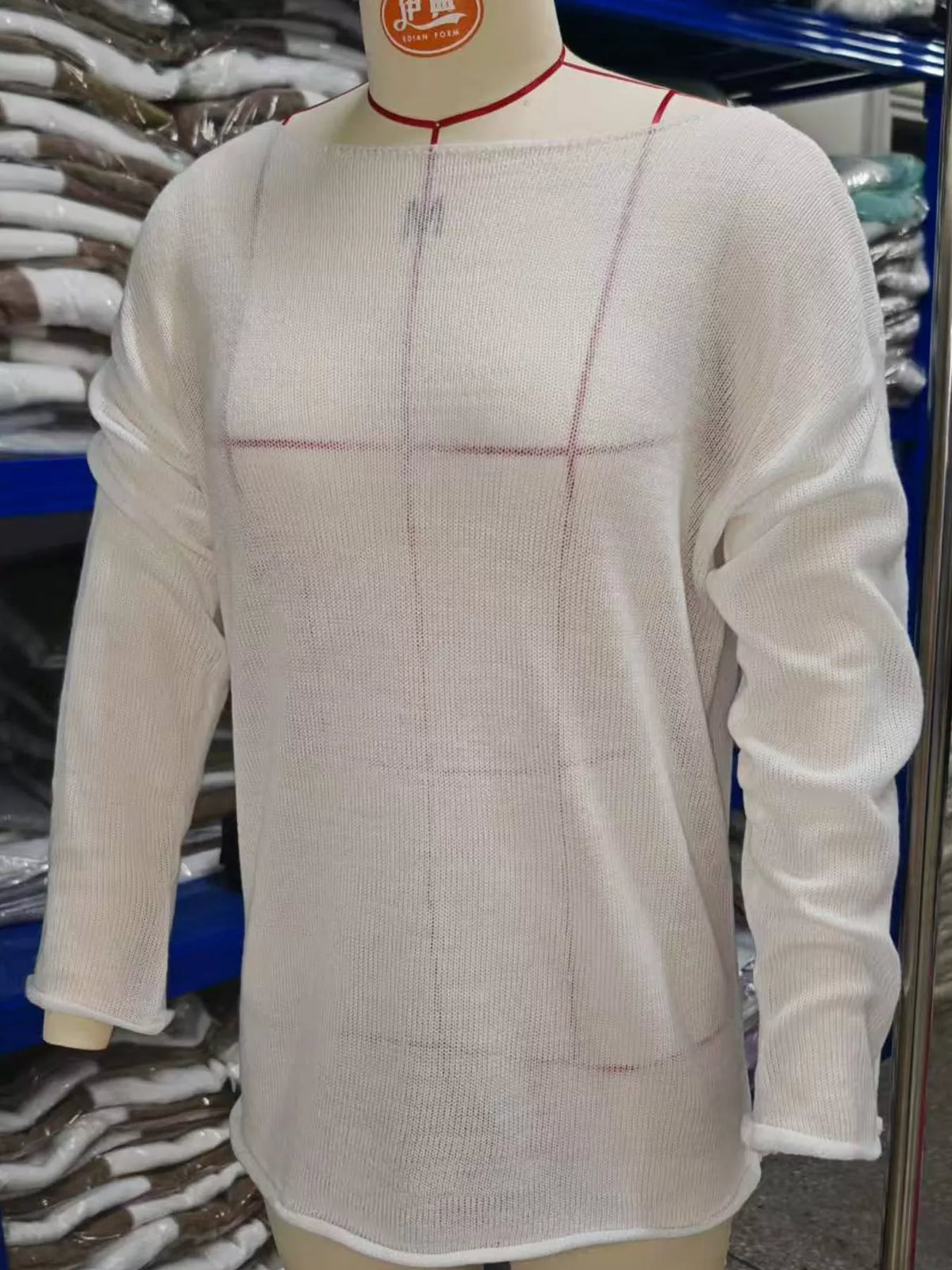 White sheer Lightweight Knit Top