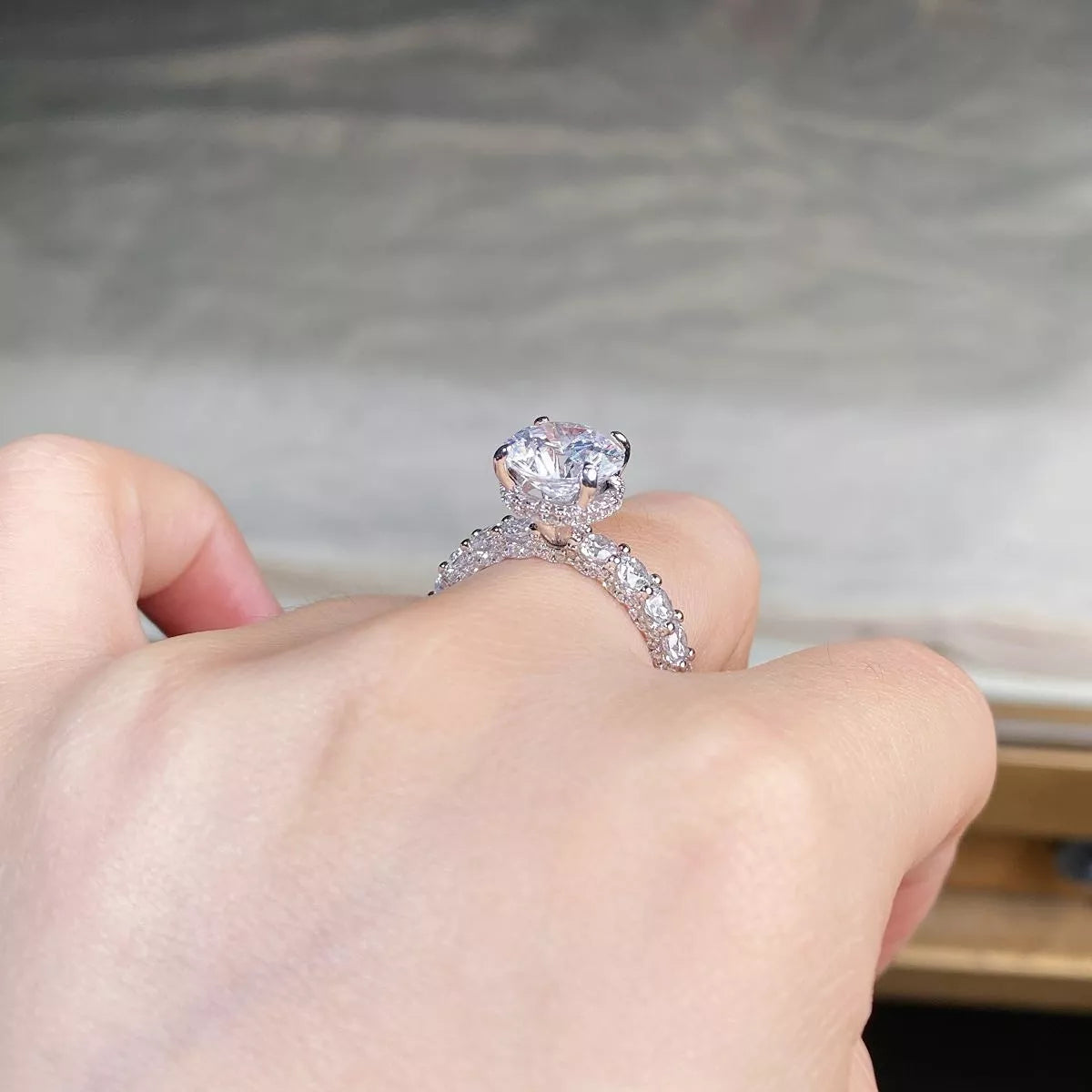 3 Carat 925 Sterling Silver Moissanite Ring