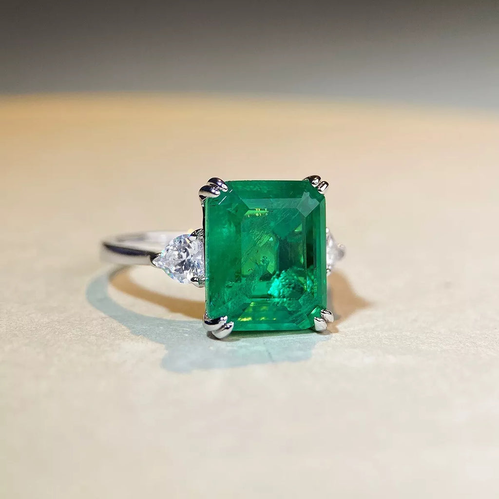 925 Sterling Silver Zircon Geometric Ring