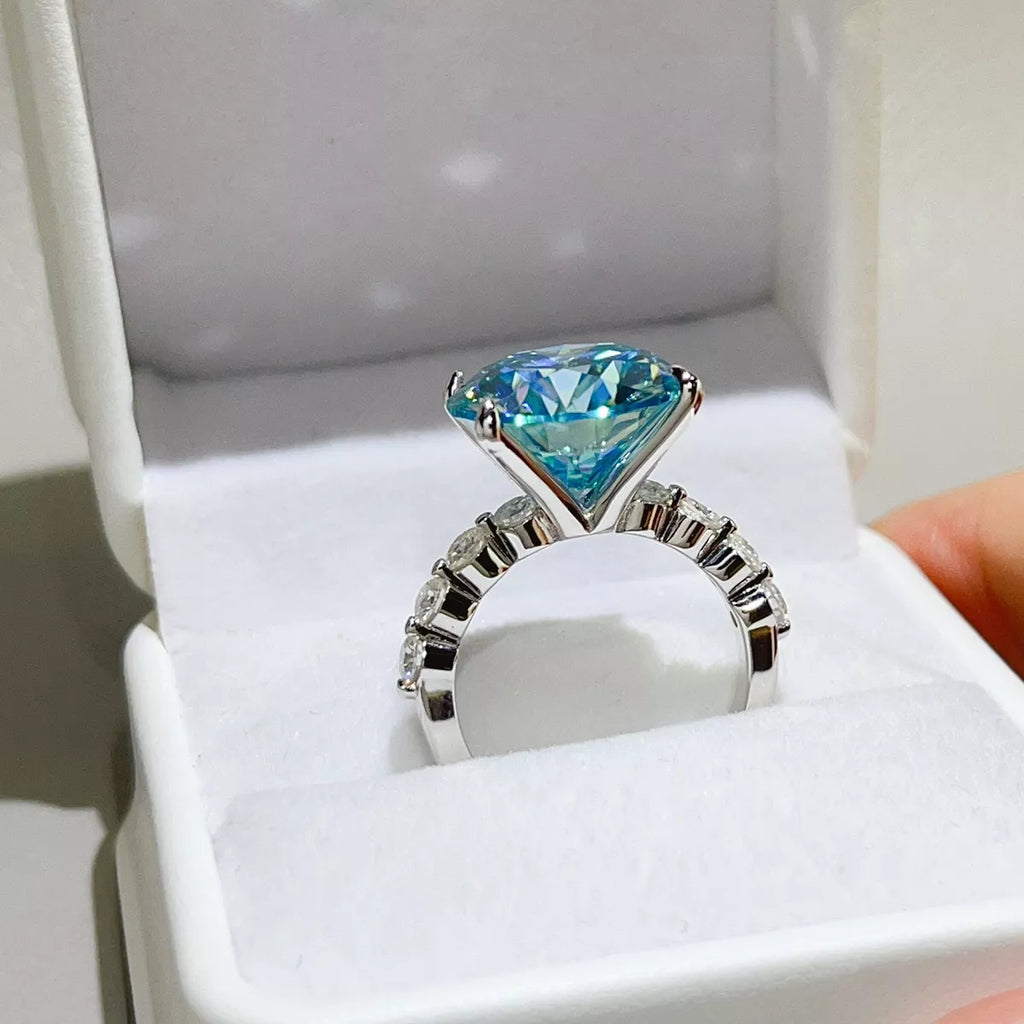 10 Carat 925 Sterling Silver Moissanite Ring