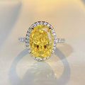 925 Sterling Silver Zircon Round Ring
