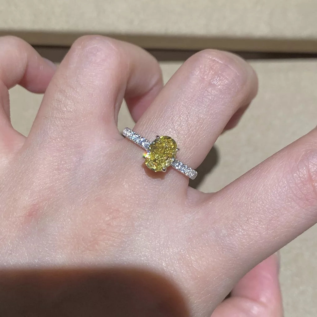 Copper Zircon Oval Ring