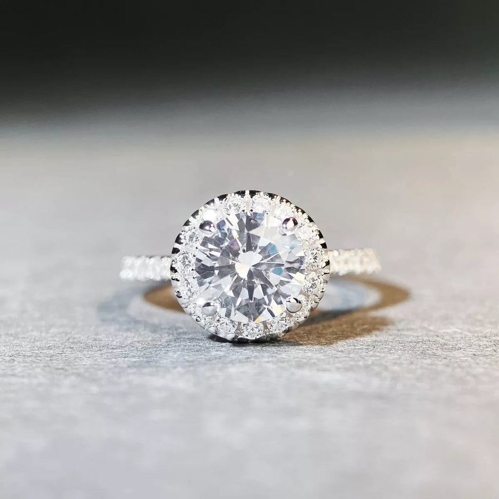 5 Carat Moissanite 925 Sterling Silver Round Ring