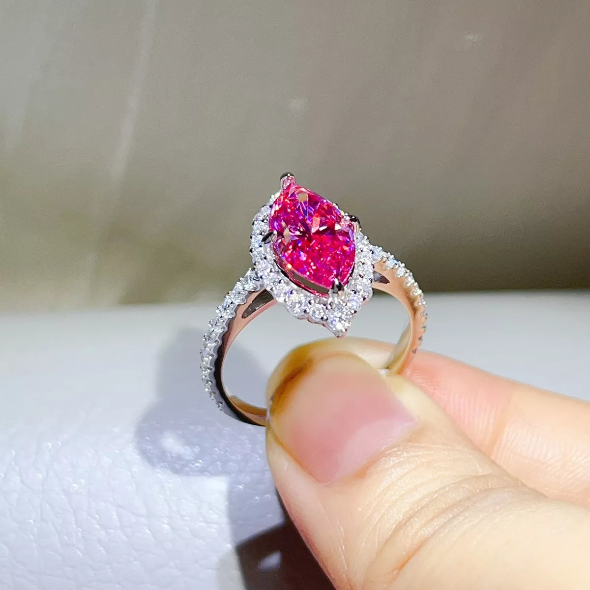 5 Carat 925 Sterling Silver Moissanite Ring