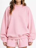 Pink oversized Dropped Shoulder Sweatshirt