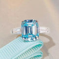 925 Sterling Silver Zircon Geometric Ring