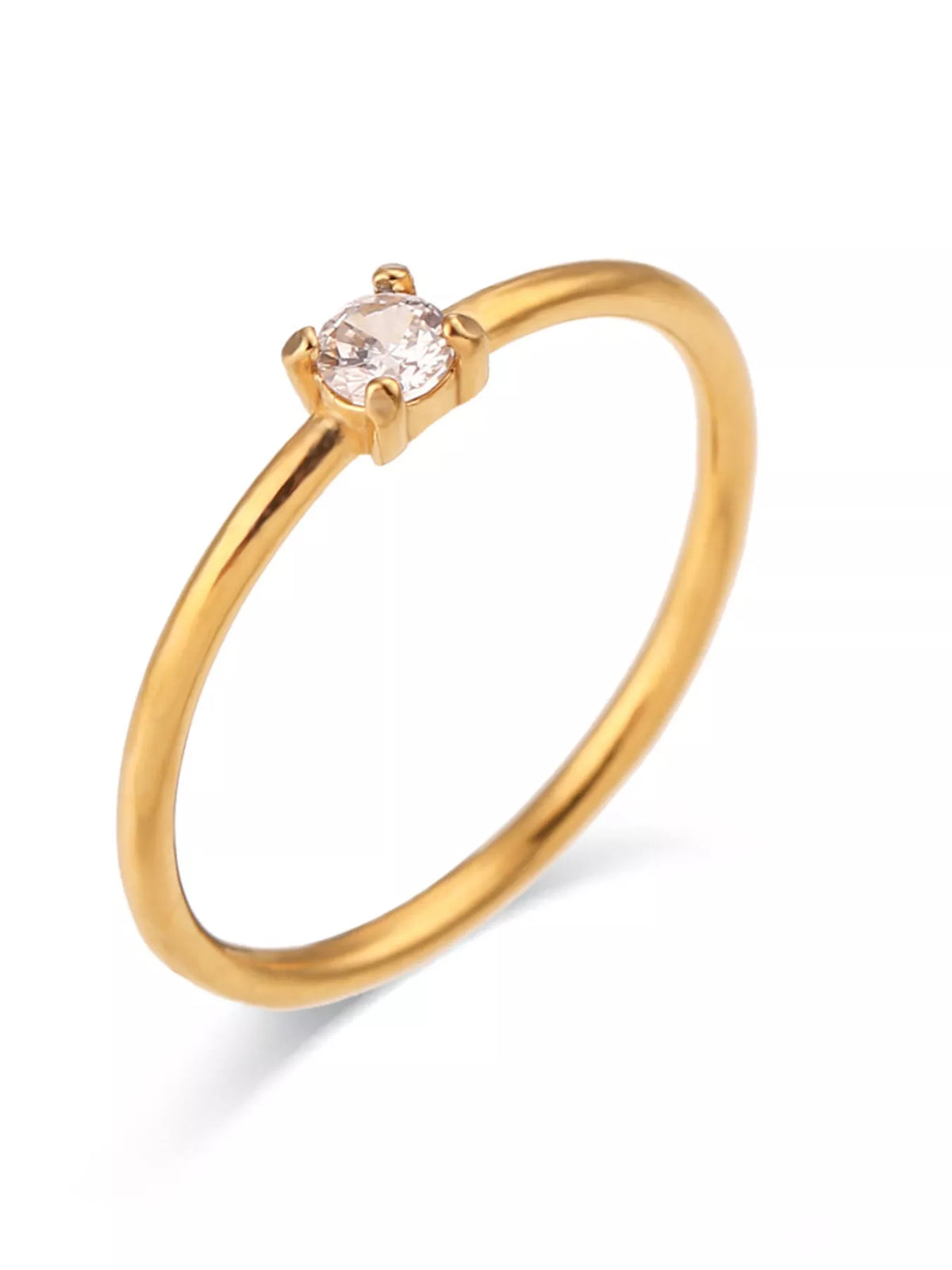 18K Gold-Plated Zircon Ring