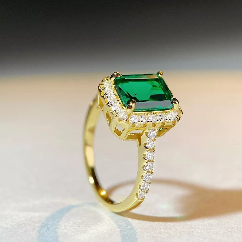 925 Sterling Silver Zircon Geometric Ring