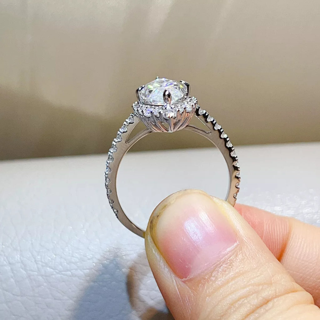 3 Carat 925 Sterling Silver Moissanite Ring