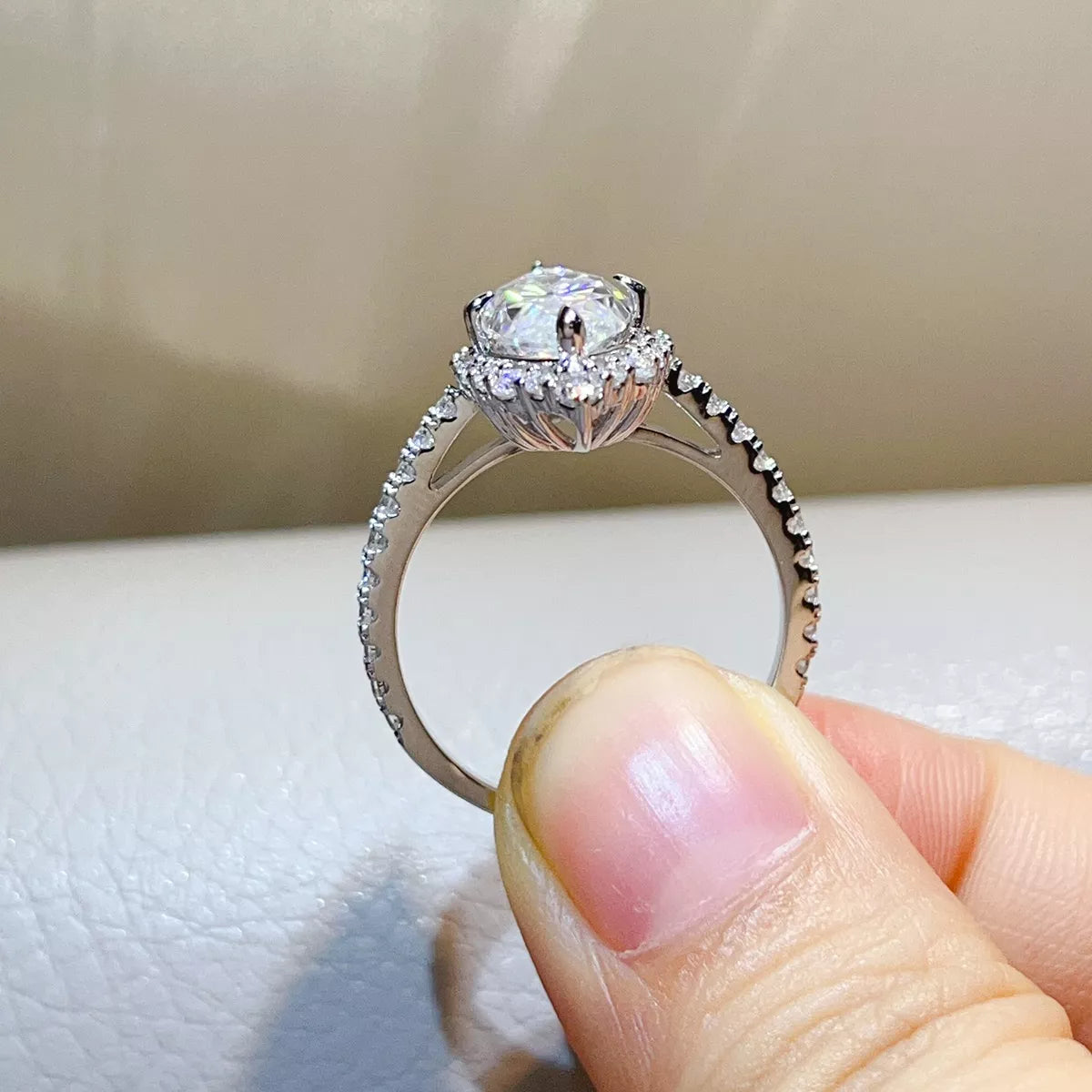 3 Carat 925 Sterling Silver Moissanite Ring