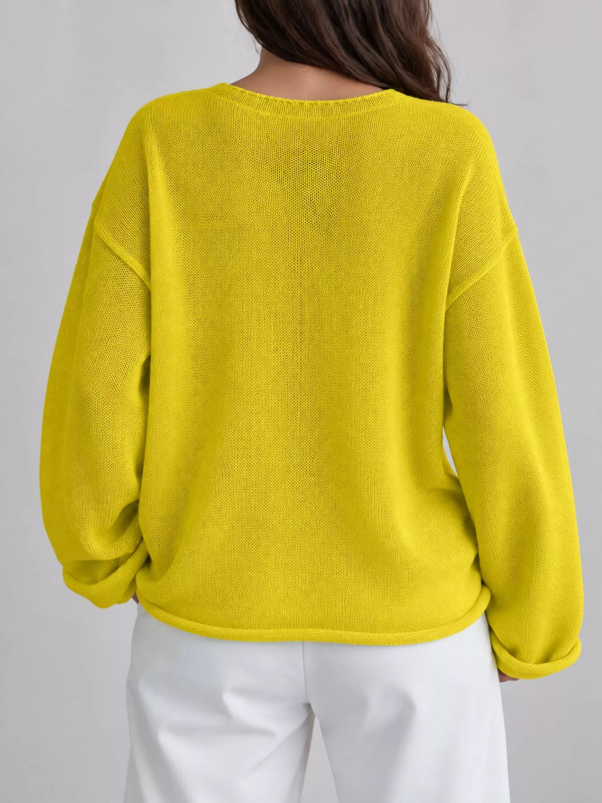 Yellow sheer Lightweight Knit Top
