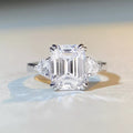 925 Sterling Silver Zircon Geometric Ring