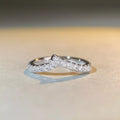 925 Sterling Silver Zircon Irregular Ring