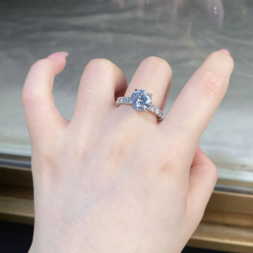 3 Carat 925 Sterling Silver Moissanite Ring