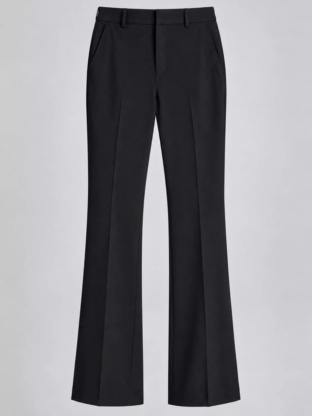 Black high-Waisted Straight-Leg Pants