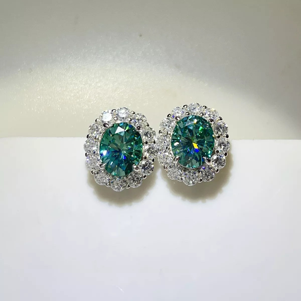 6 Carat Moissanite 925 Sterling Silver Earrings