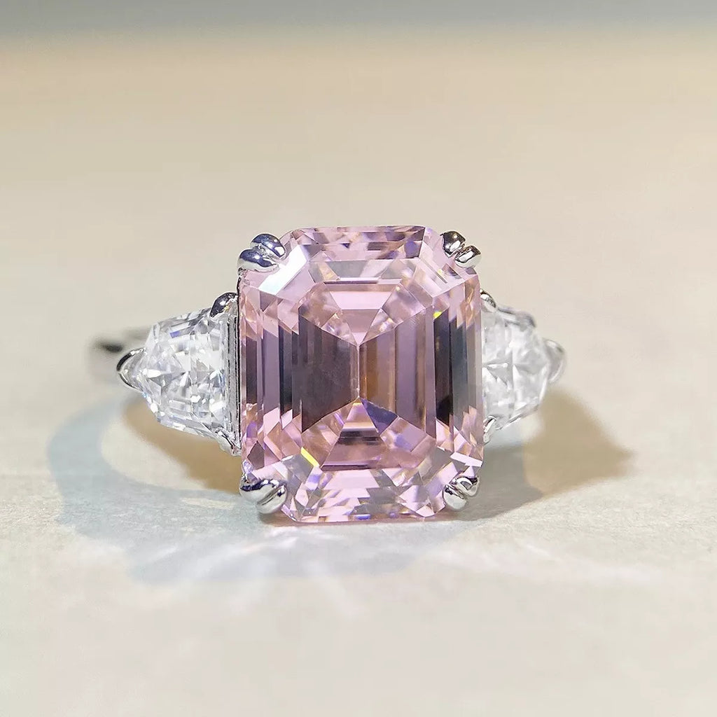 925 Sterling Silver Zircon Geometric Ring