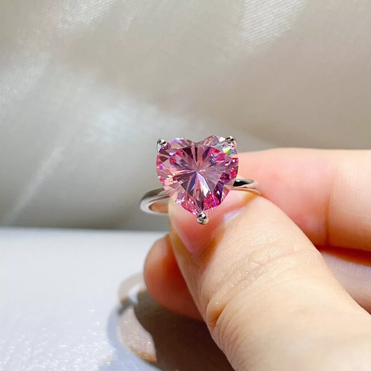 5 Carat 925 Sterling Silver Moissanite Ring