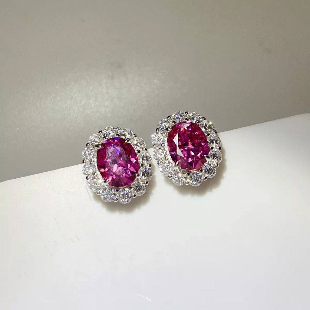 6 Carat 925 Sterling Silver Moissanite Stud Earrings