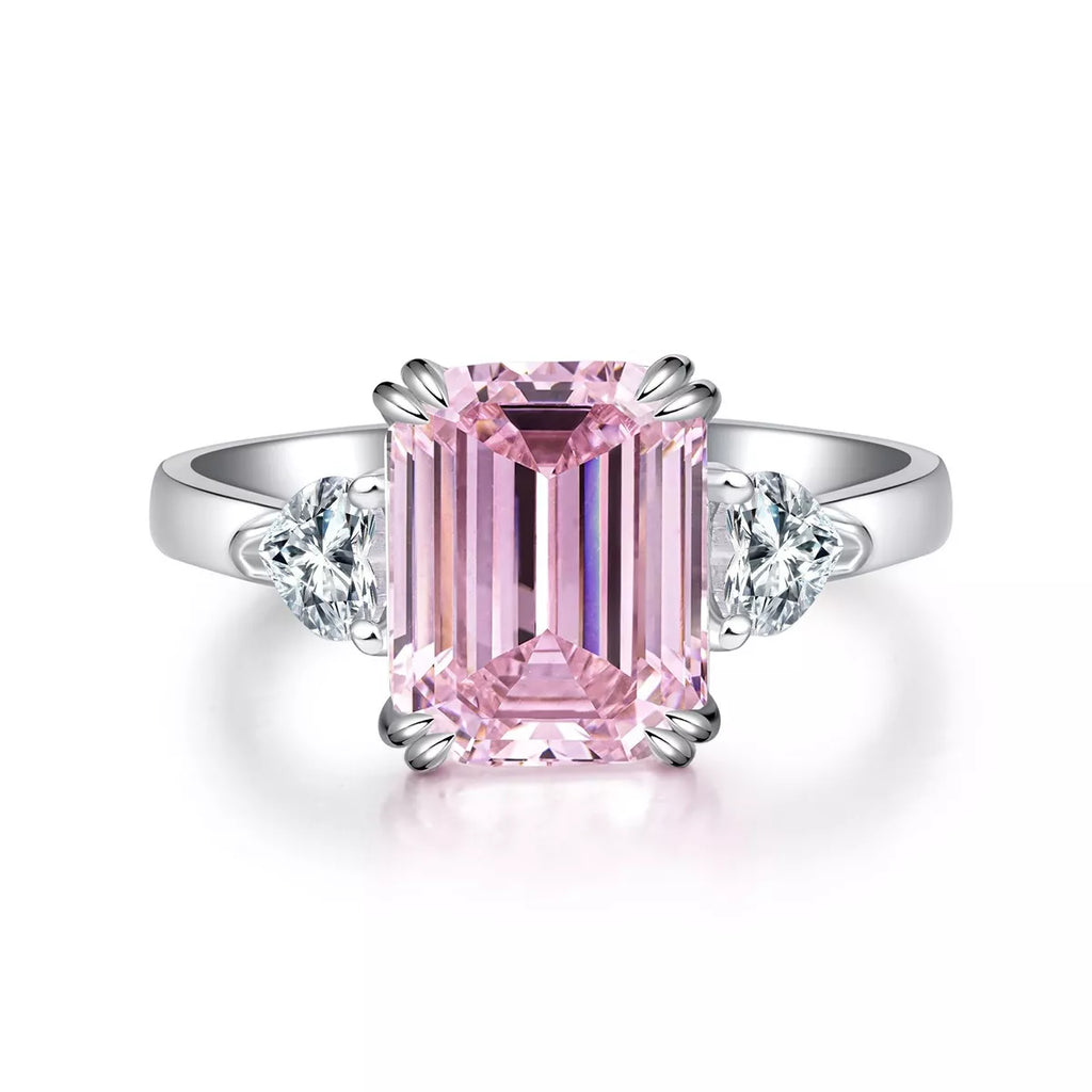 925 Sterling Silver Zircon Geometric Ring