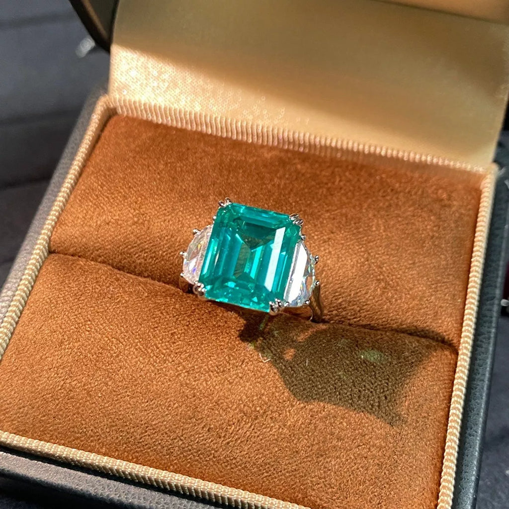 925 Sterling Silver Zircon Geometric Ring