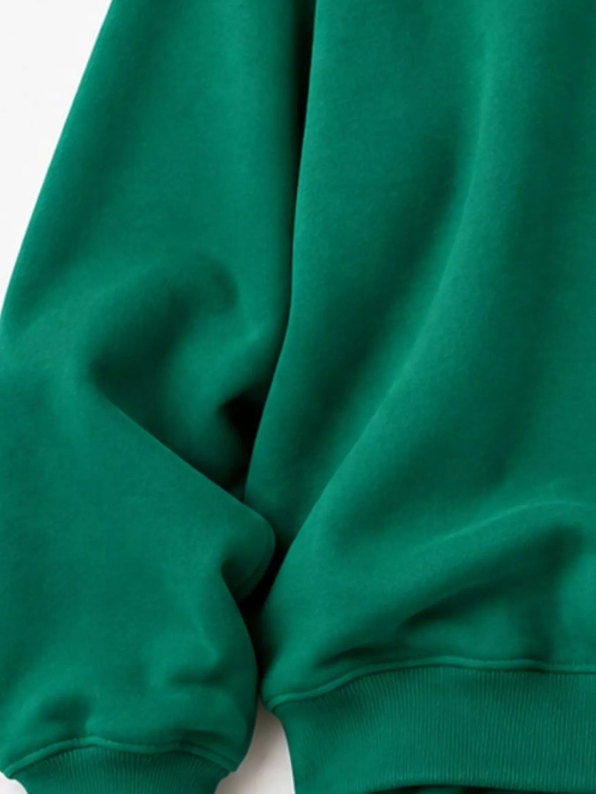Green oversized Dropped Shoulder Sweatshirt — detail view
