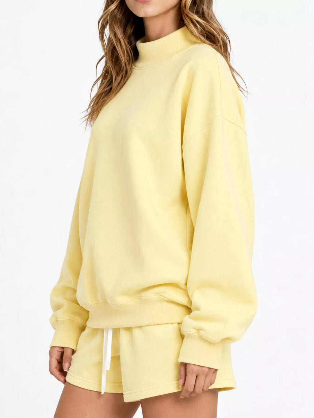 Yellow oversized Dropped Shoulder Sweatshirt
