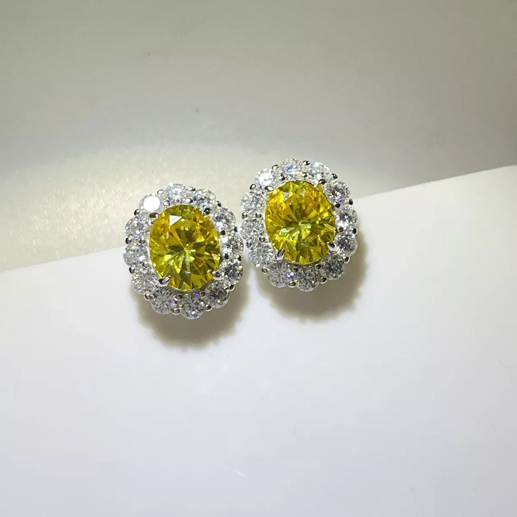 6 Carat Moissanite 925 Sterling Silver Stud Earrings