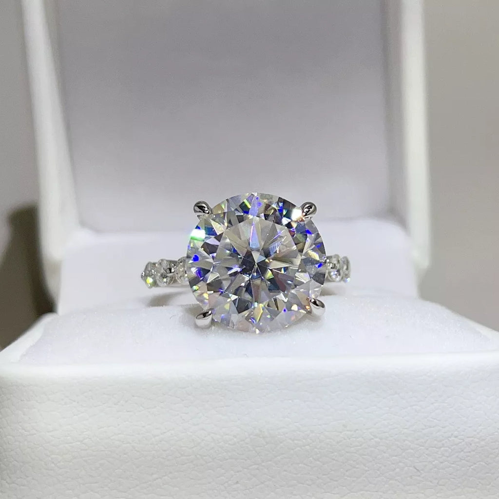 10 Carat Moissanite 925 Sterling Silver Ring